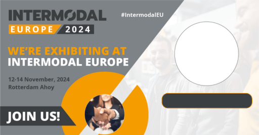 Example promotional banner to promote that you're exhibiting at Intermodal Europe 2024