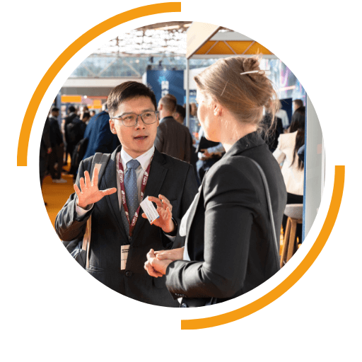 Image showing two business professionals networking at Intermodal Europe