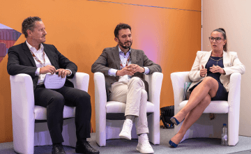 Image shows audience members at the Intermdodal Europe conference